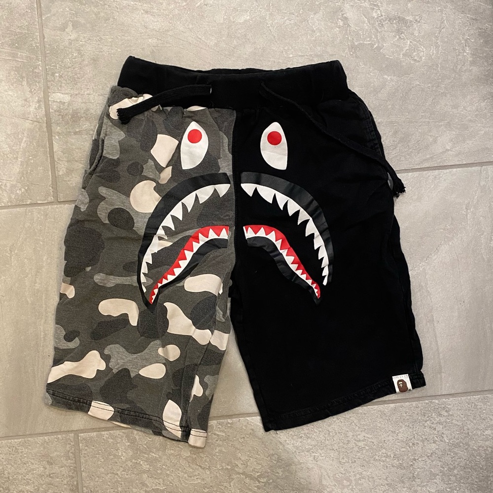 Bathing Ape Camo Shark Shorts